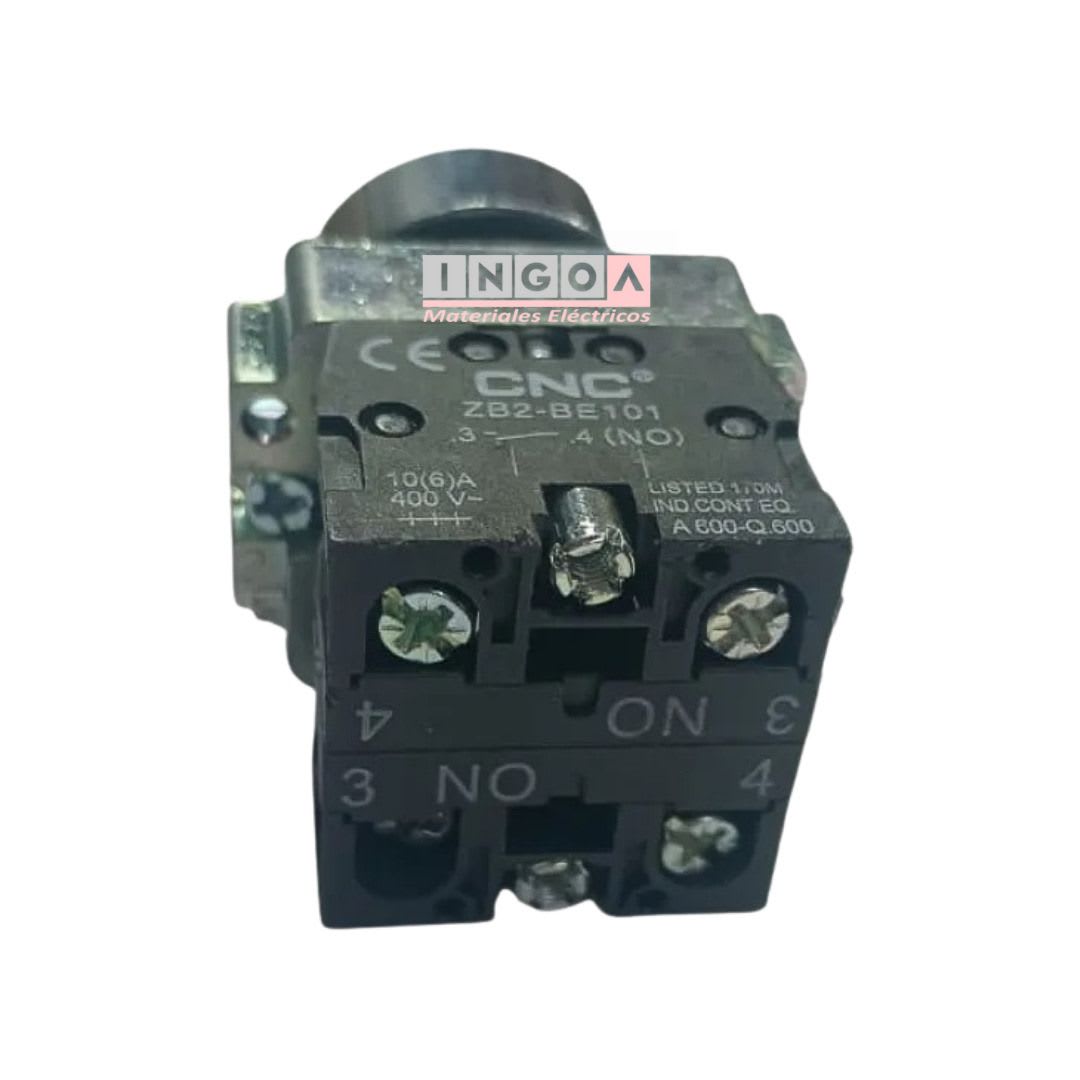 Selector Metálico 3 Posiciones Con LLave 10A 2NO 22MM CNC5