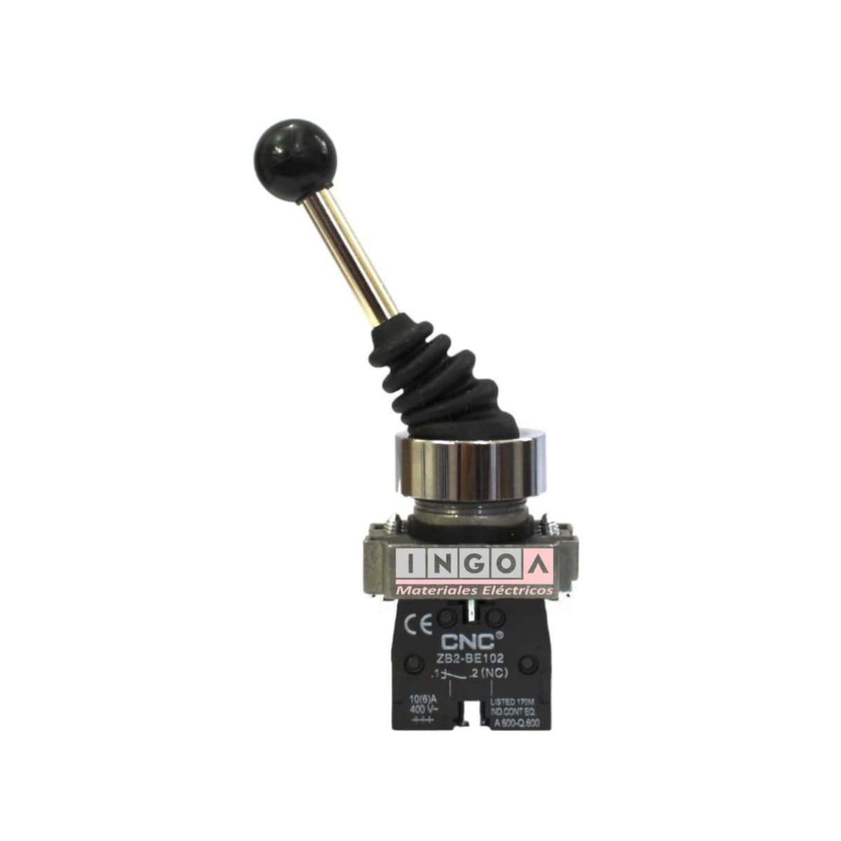 Interruptor Joystick 3 Pos. 1-0-2 220V 10A 2NC LAY5-B2-PA122