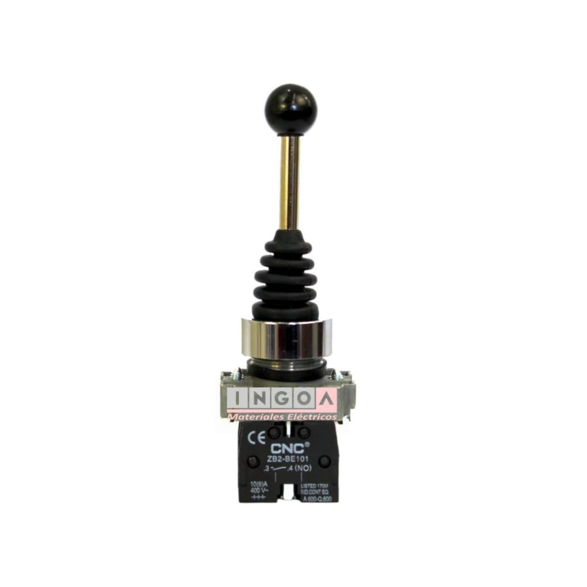 Interruptor Joystick Con Retorno 220V 10A 2NO LAY5-B2-PA222