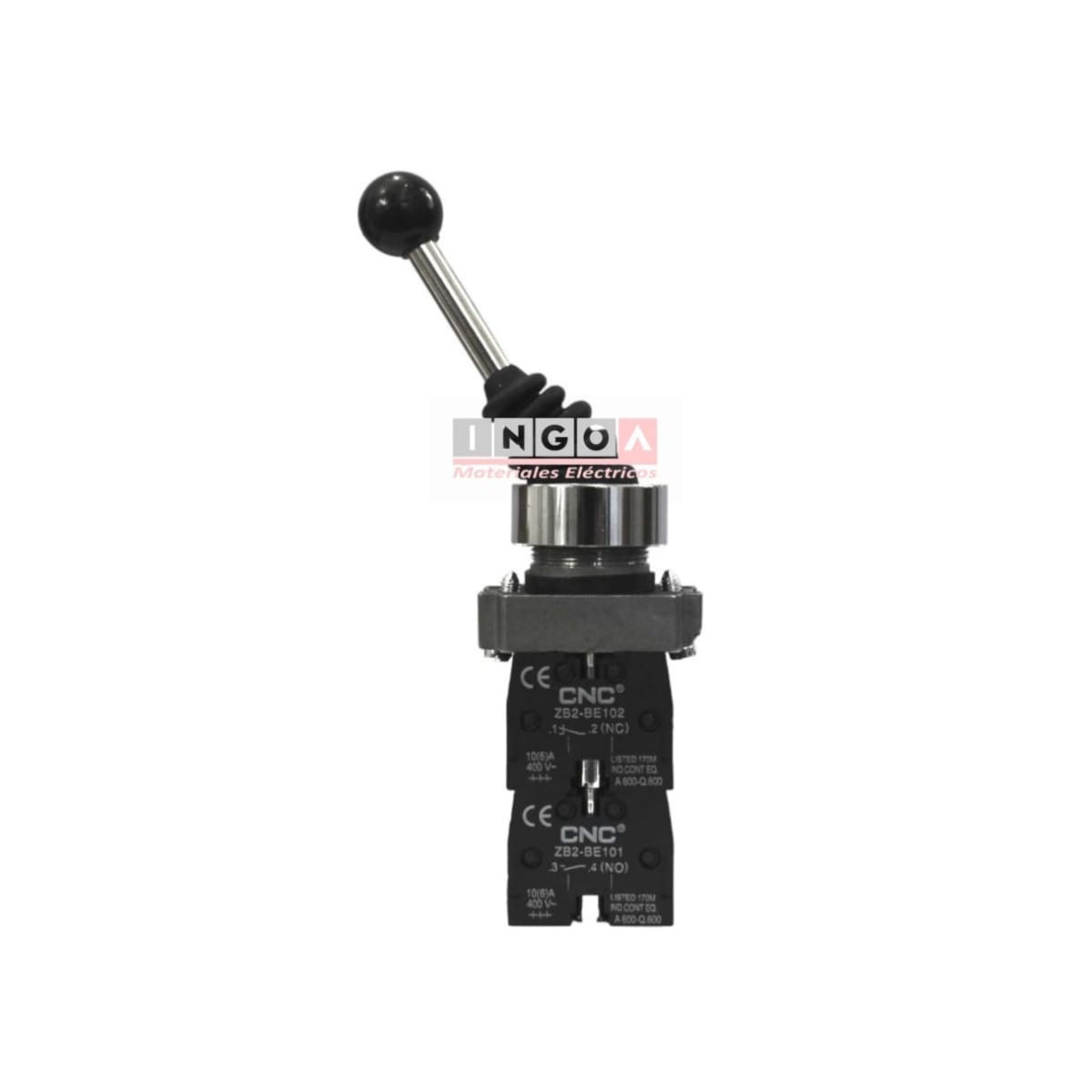 Interruptor Joystick Con Bloqueo 220V 10A 2NO 2NC LAY5-B2-PA142