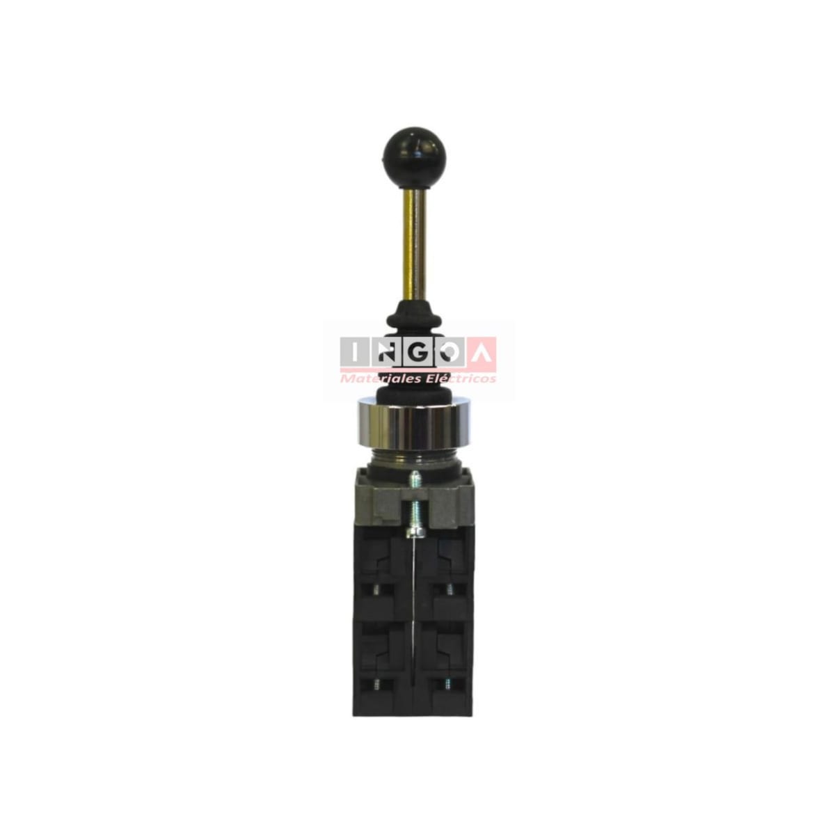 Interruptor Joystick Con Retorno 220V 10A 2NO 2NC LAY5-B2-PA243