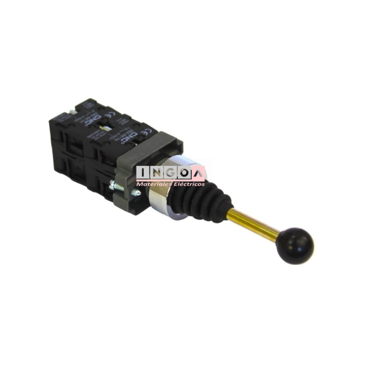 Interruptor Joystick Con Retorno 220V 10A 2NO 2NC LAY5-B2-PA244