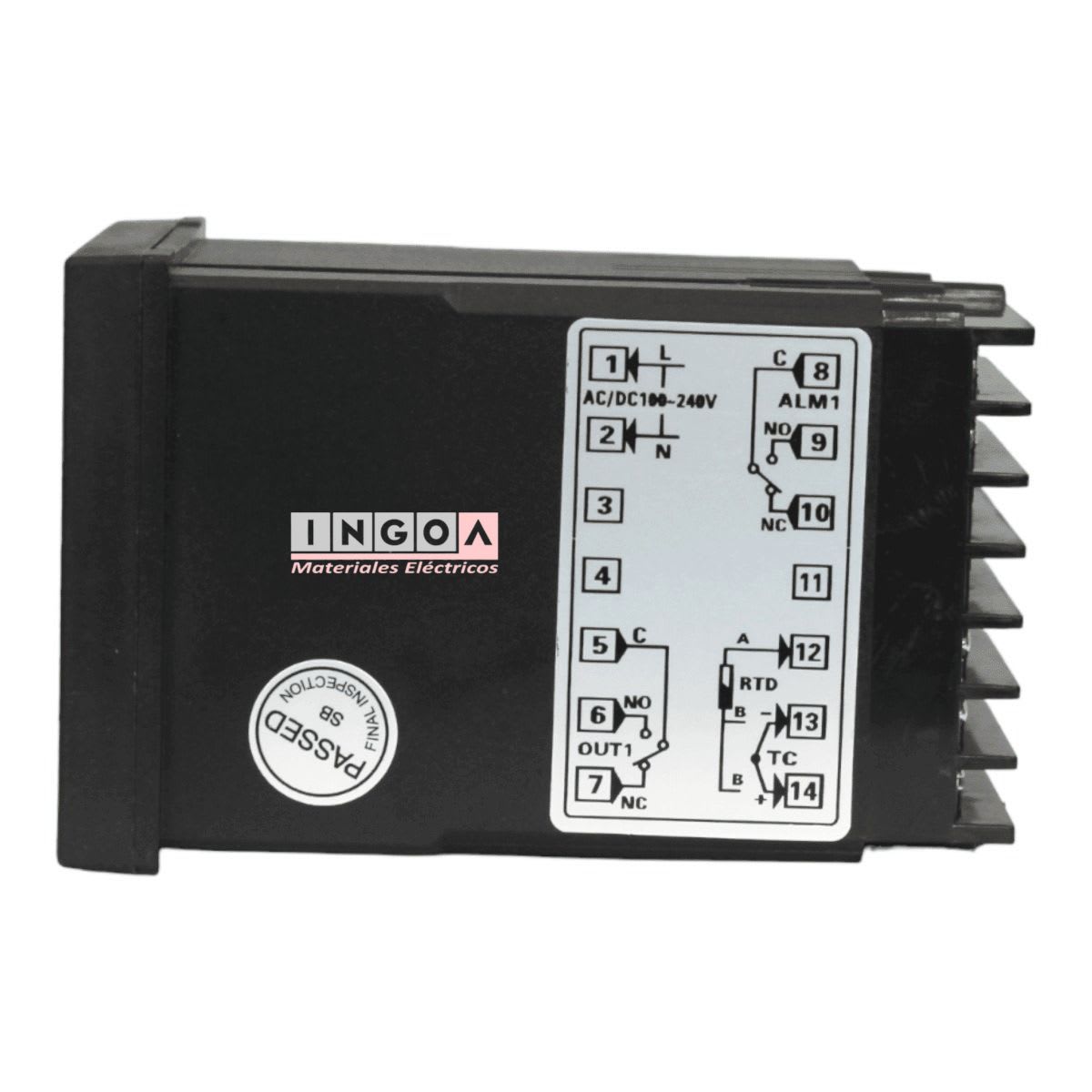 Controlador de Temperatura, 72x72, PT100, XMTD-9012 CNC5