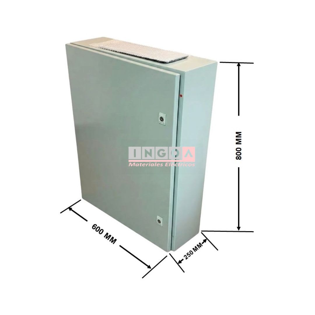 Gabinete Tablero Metalico 800x600x250mm 1 Puerta IP65 Ral 70359