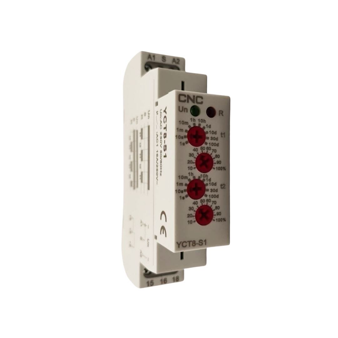 Rele de Alternancia Rele Ciclico 1NO/1NC 0.1s - 100dias 230V - CNC 0
