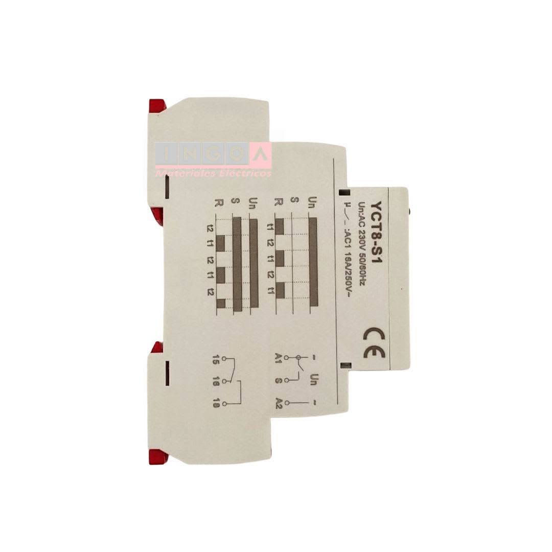 Rele de Alternancia Rele Ciclico 1NO/1NC 0.1s - 100dias 230V - CNC - Vista 3