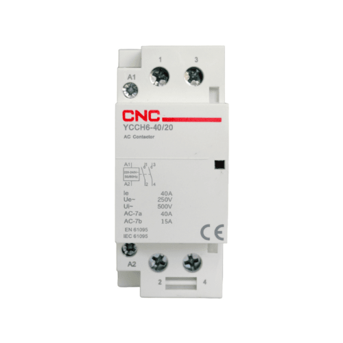 Contactor Modular 40A 2NO Bobina 220V - CNC YCCH6 - Vista 2