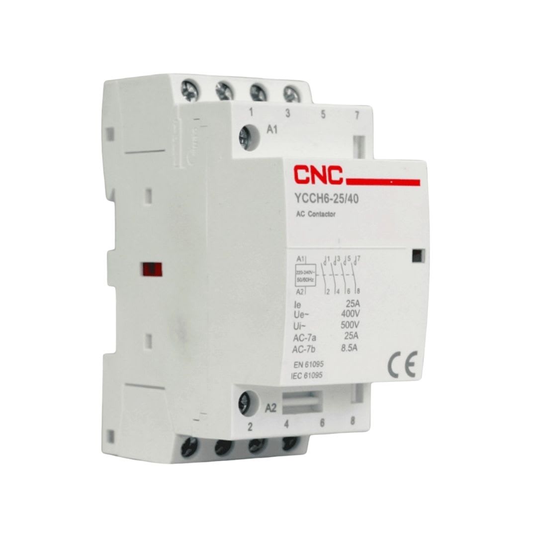 Contactor Modular 25A 4NO Bobina 220V - CNC YCCH6-25/40 0