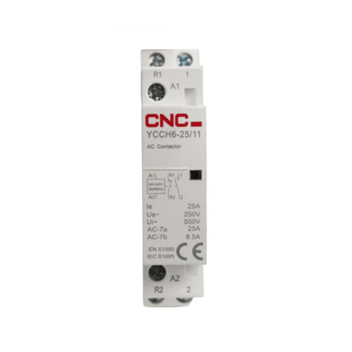 Contactor Modular 25A 1NO + 1NC Bobina 220V - CNC YCCH6 - Vista 2