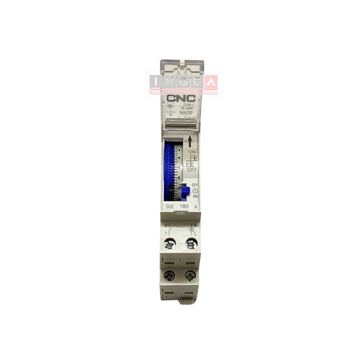 Timer Interruptor Analogico 16A 220V (1 modulo) Con Reserva de 72 Hrs - CNC - Vista 3