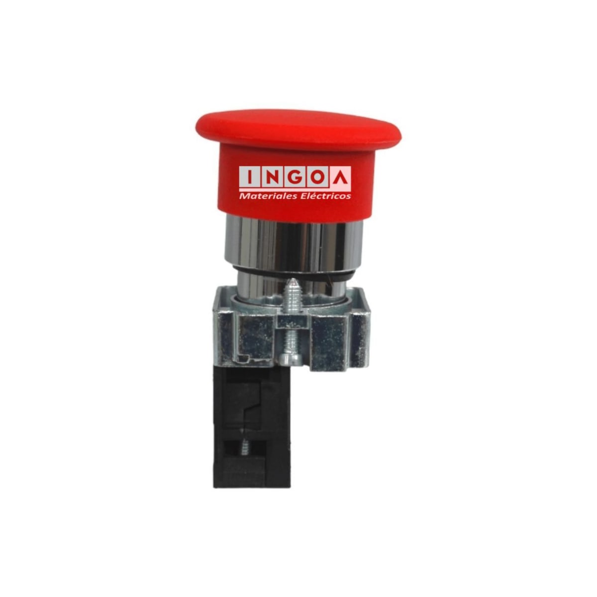 Pulsador Parada de Emergencia Sin Retención 22MM 1NC Hongo 40MM - Vista 4