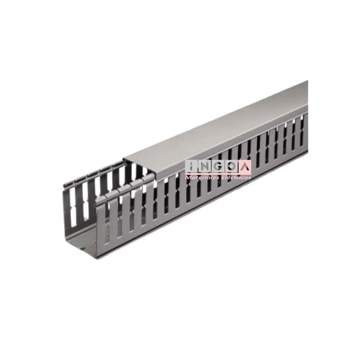 Canaleta 80x80mmx2mt Ranurada Gris2