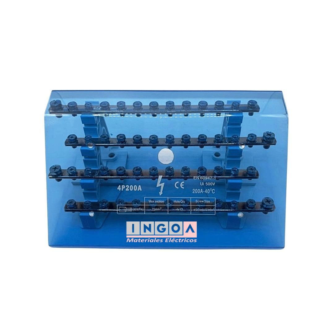 Repartidor Tetrapolar 11 Posic. 200A (Ocupa 15 Mod.) - Vista 4