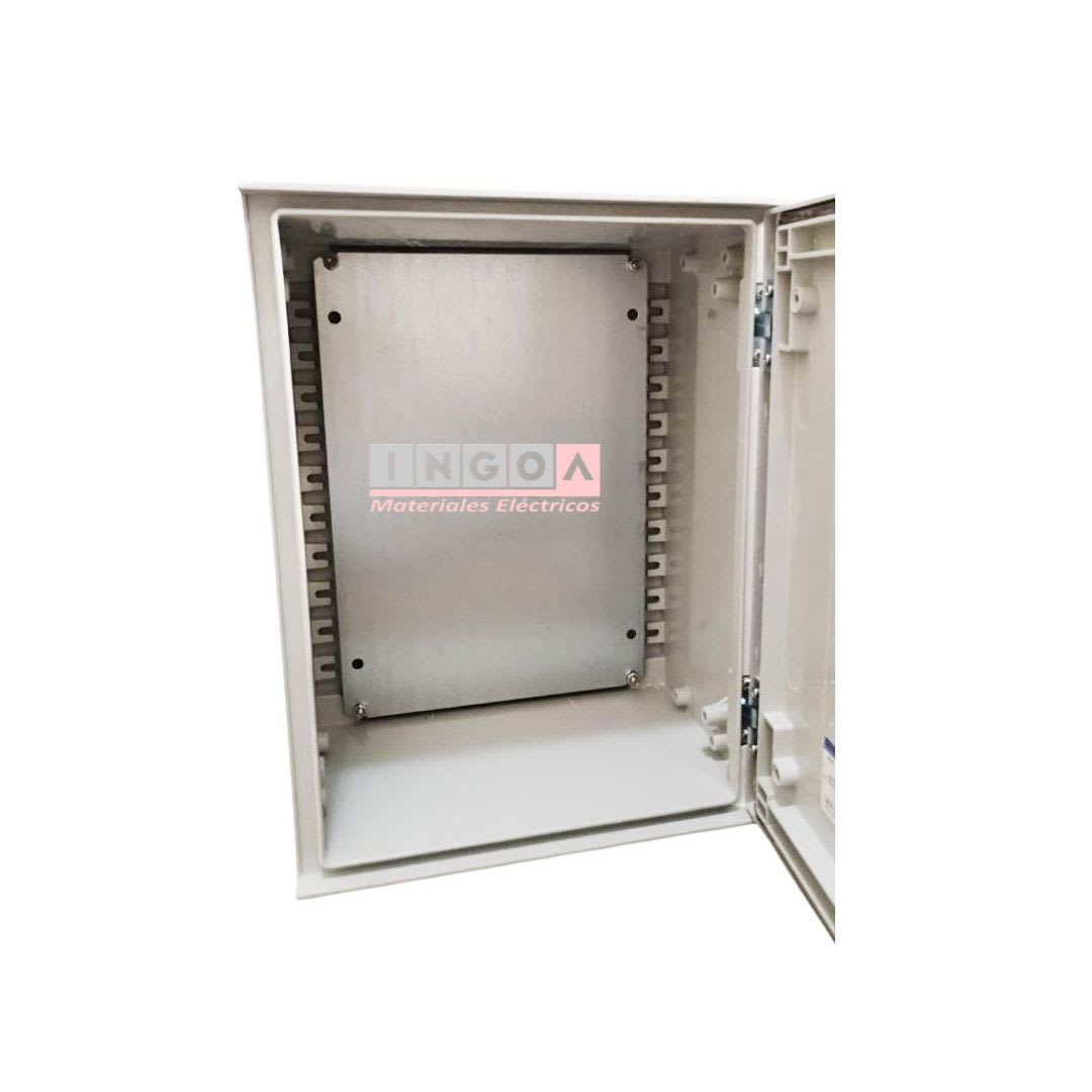 Gabinete Tablero de Poliéster 400x300x200mm 1 Puerta + Placa Montaje IP65 - Vista 4