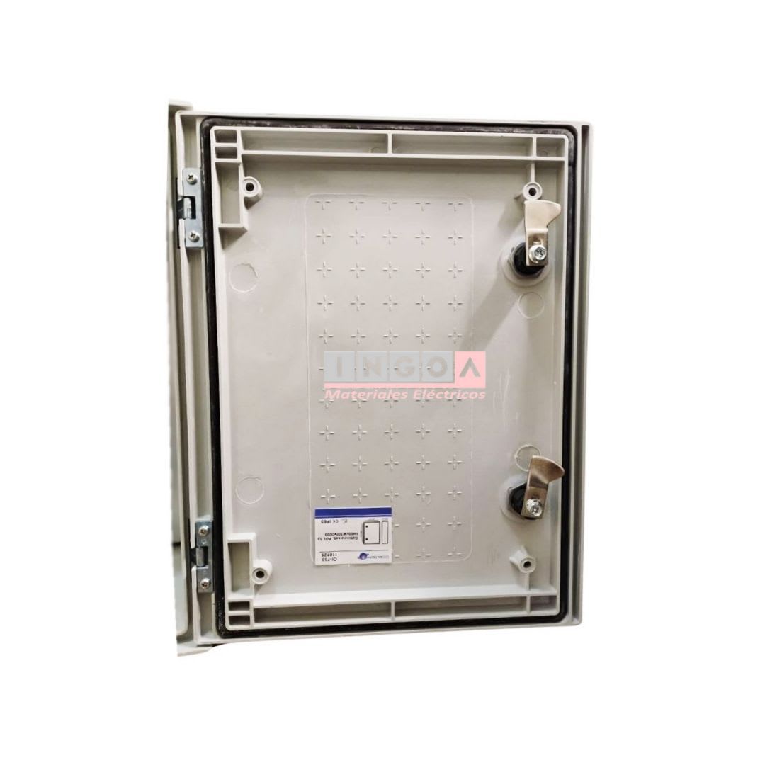 Gabinete Tablero de Poliéster 400x300x200mm 1 Puerta + Placa Montaje IP65 - Vista 6