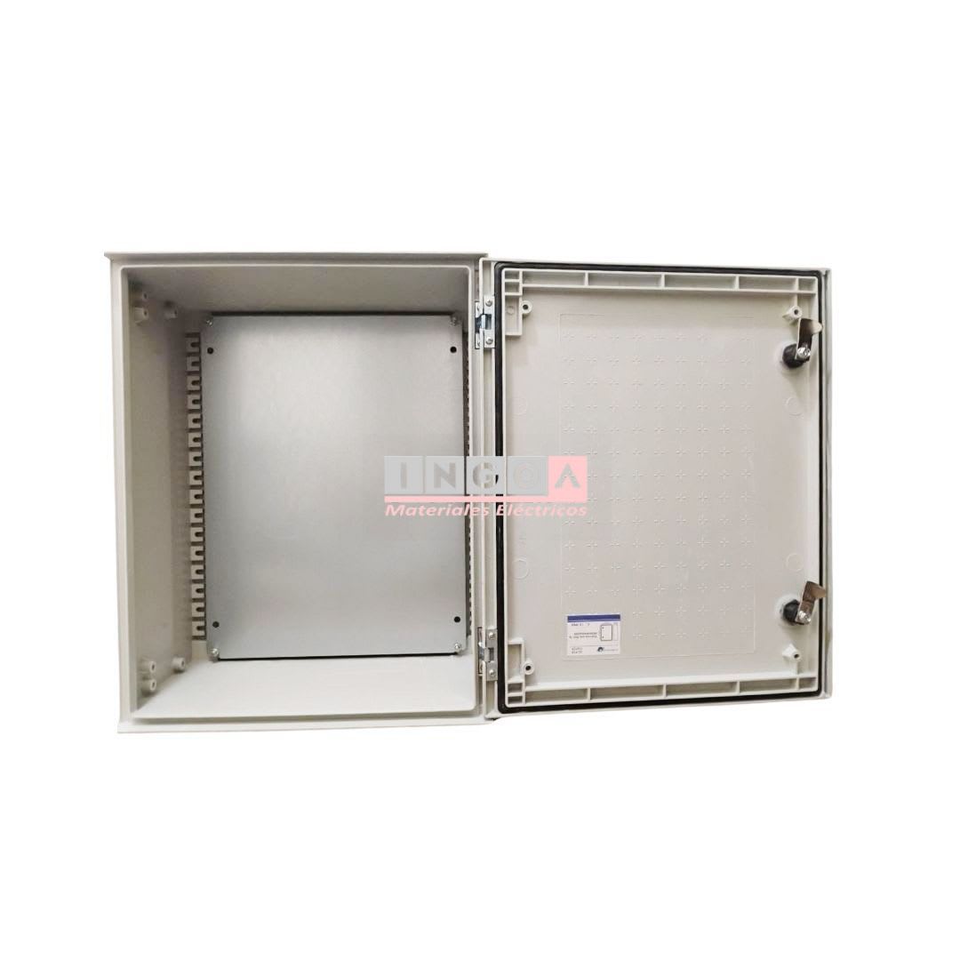 Gabinete Tablero de Poliéster 600x400x230mm 1 Puerta + Placa Montaje IP655