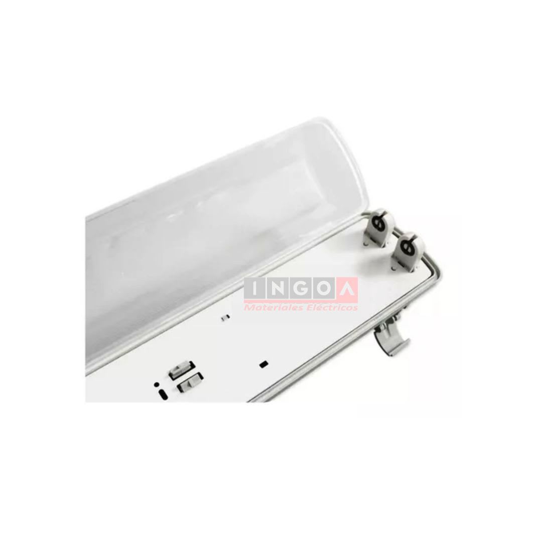 Canoa Estanco para Doble Tubo Led 2X18W 120cm IP65 Sin tubos - Globaltronics2