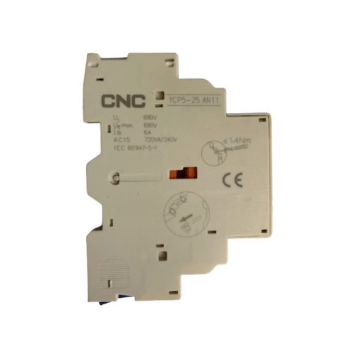 Contacto Auxiliar Lateral para Guardamotor 1NA+1NC - CNC - Vista 2