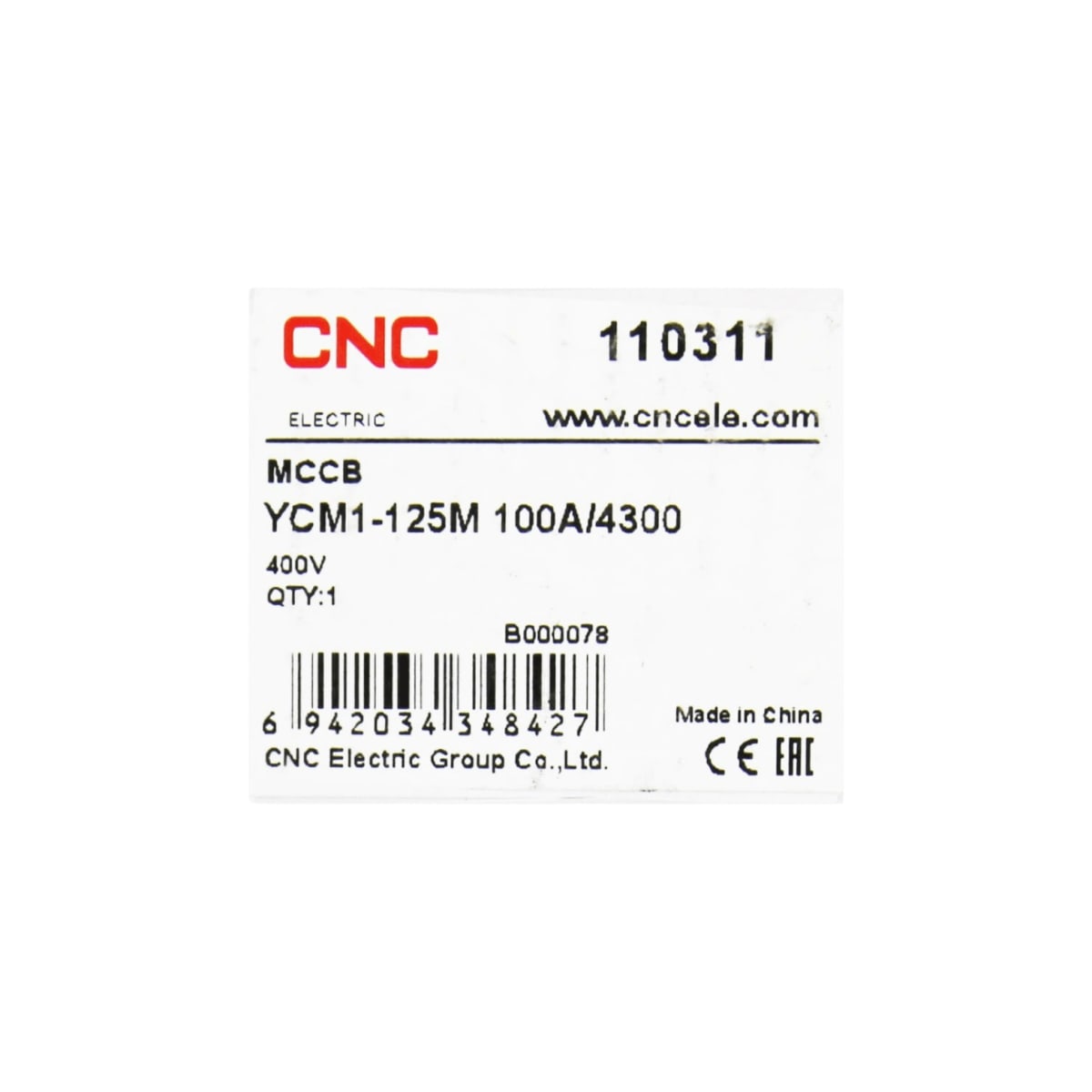 Interruptor Automatico Caja Moldeada 4x100A 50KA CNC8