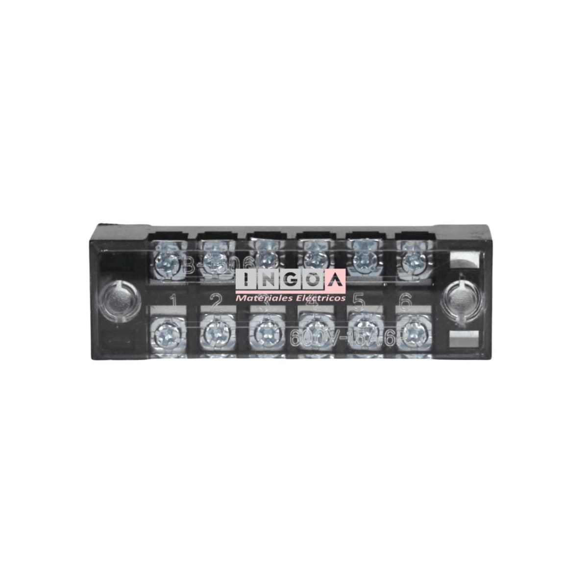 Regleta de Conexion Aislada 6P 15A - Vista 2
