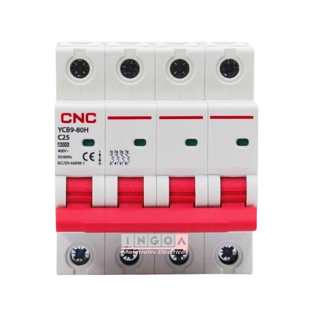 Int. Automatico CNC 4x25A 10KA Curva C - Vista 2