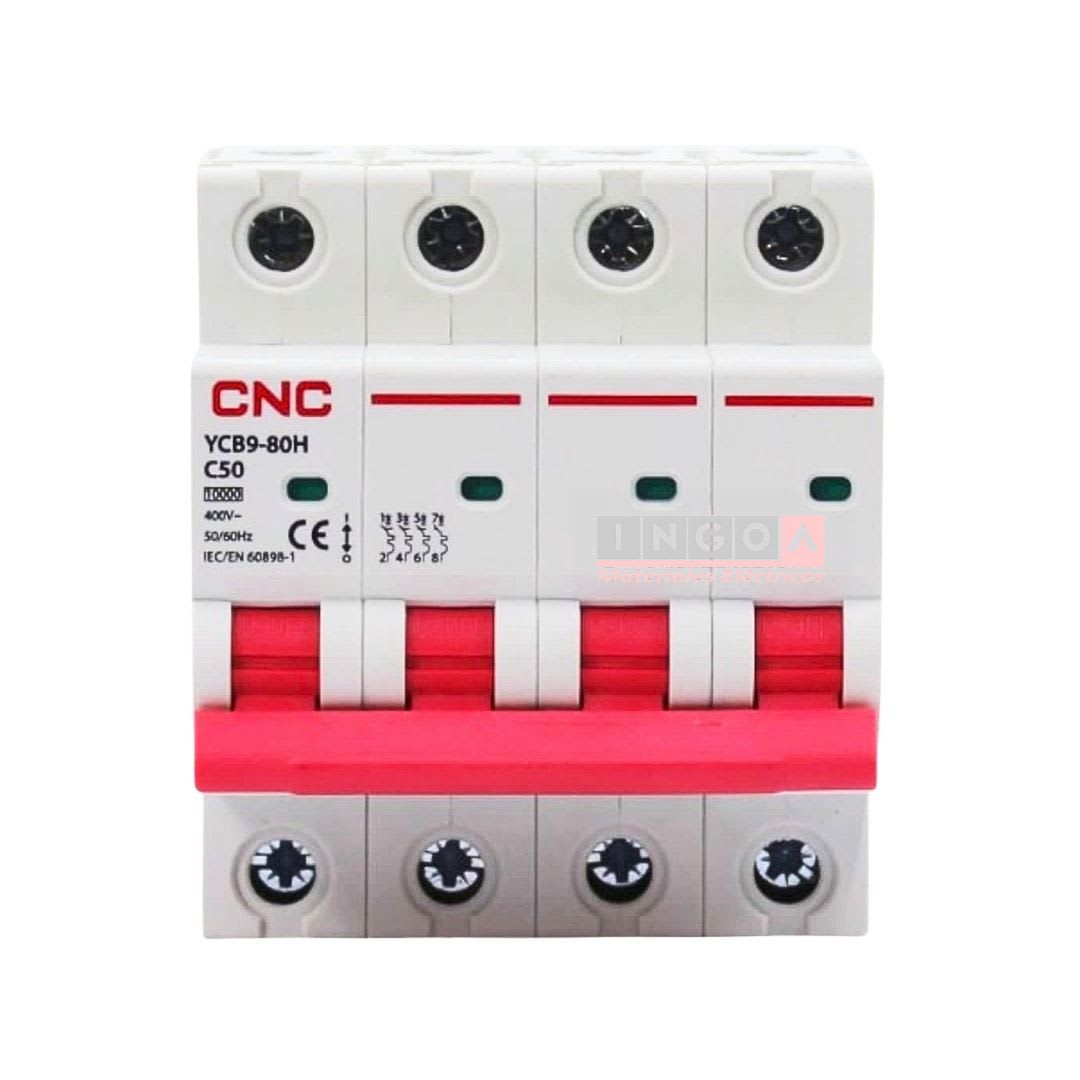 Int. Automatico CNC 4x50A 10KA Curva C - Vista 2