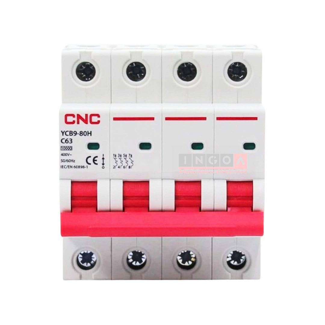 Int. Automatico CNC 4x63A 10KA Curva C - Vista 2