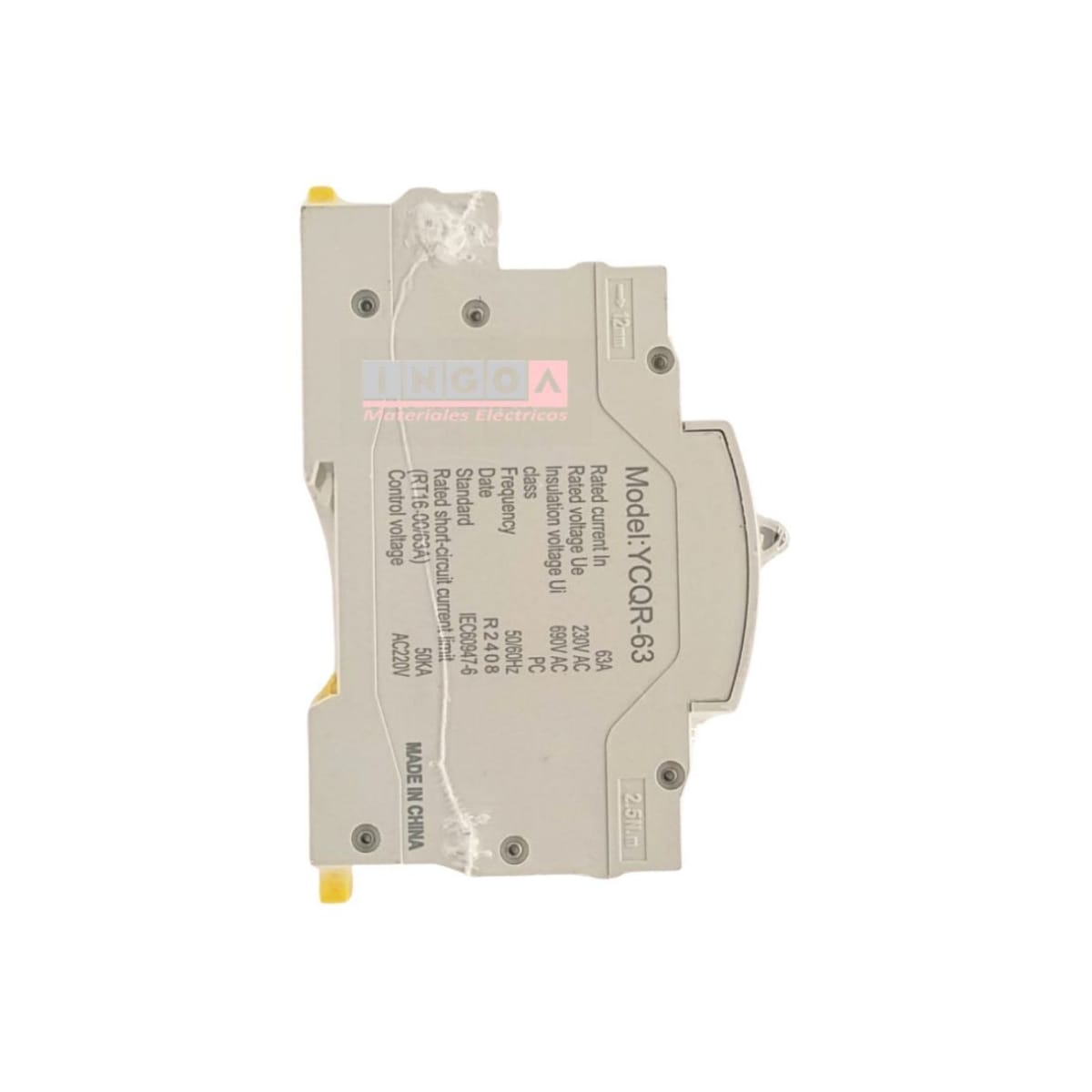 Switch de Transferencia Automatica 2 Polos 63A ATS YCQR-63 CNC4