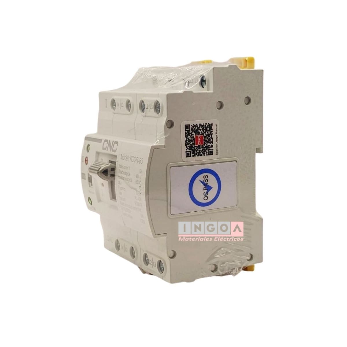 Switch de Transferencia Automatica 4 Polos ATS 63A YCQR-63 CNC - Vista 2