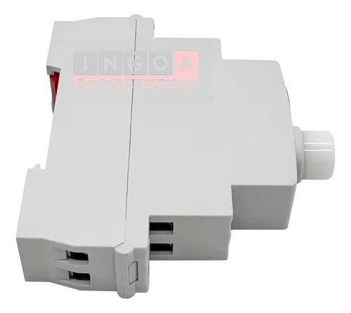 Pulsador C/Retención a riel din Led Verde 220V 2NO+1NC YCD7 CNC6