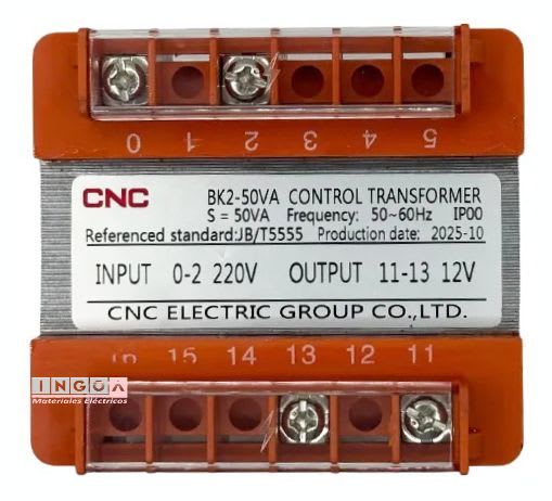 Transformador de Control 220Vac/12Vac 50A OUT 4.1A2