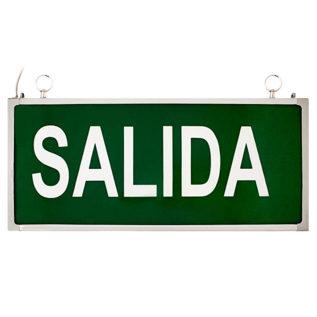 Señalética de Emergencia Led Salida Verde V-EM-5632 Vellmax - Imagen Principal