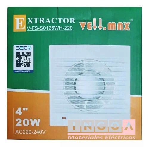 Extractor Ventilador de Aire 4" Baño Cocina 220V - Vellmax - Vista 5
