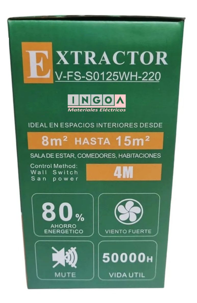 Extractor Ventilador de Aire 4" Baño Cocina 220V - Vellmax - Vista 8
