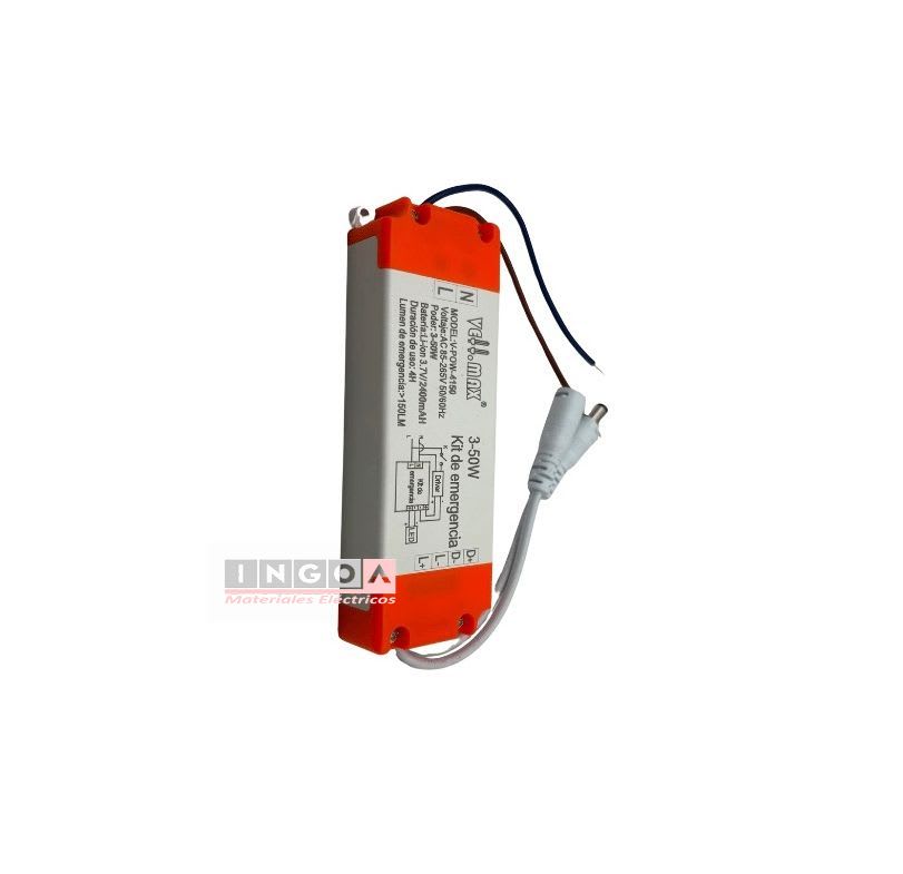 Kit de Emergencia Led 3-50W, 10A 2hrs Vellmax3