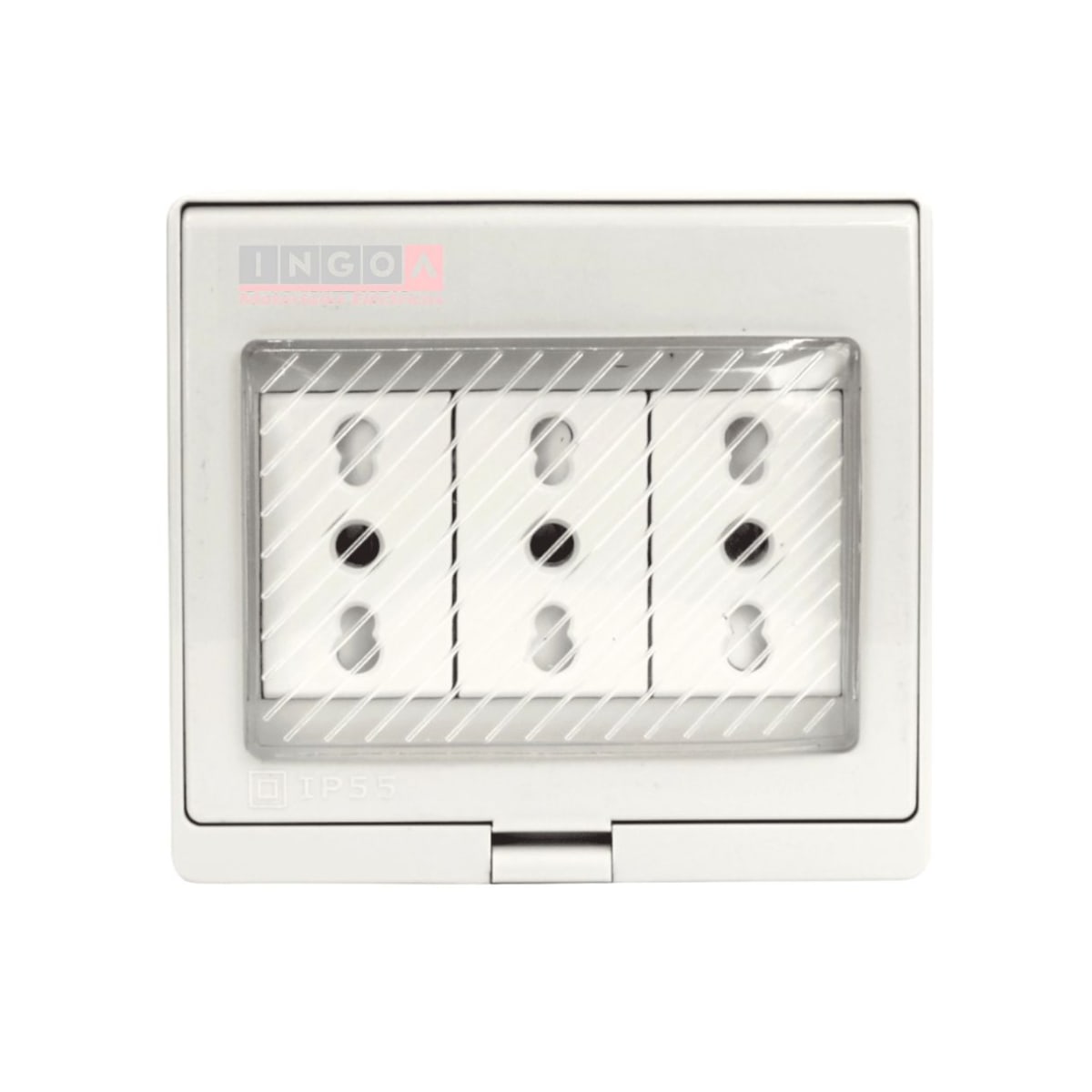 Hidrobox Interperie con Enchufe Triple 10/16A 250V IP55 Vellmax2