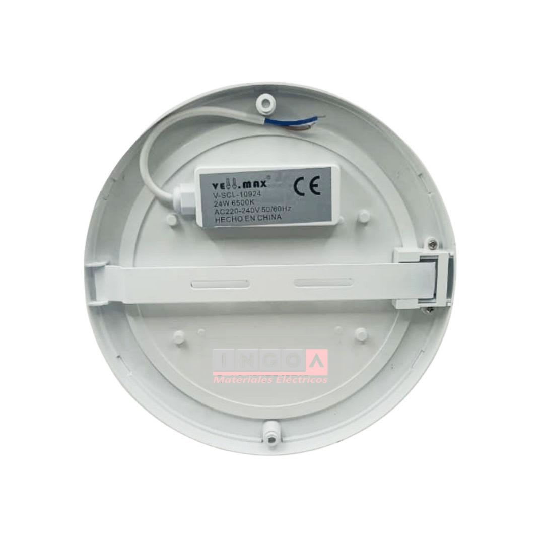Plafon Sobrep. Redondo Con Sensor 24W, D230X26MM, 6500K, Vellmax5