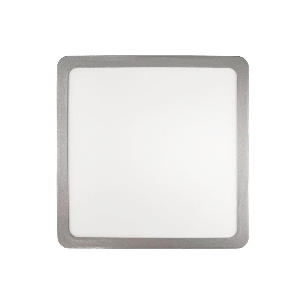 Plafon Sobrep. Cuadrado Borde Plata 24W, 285X285X24MM, 6500K, 2160LM - AVC 0