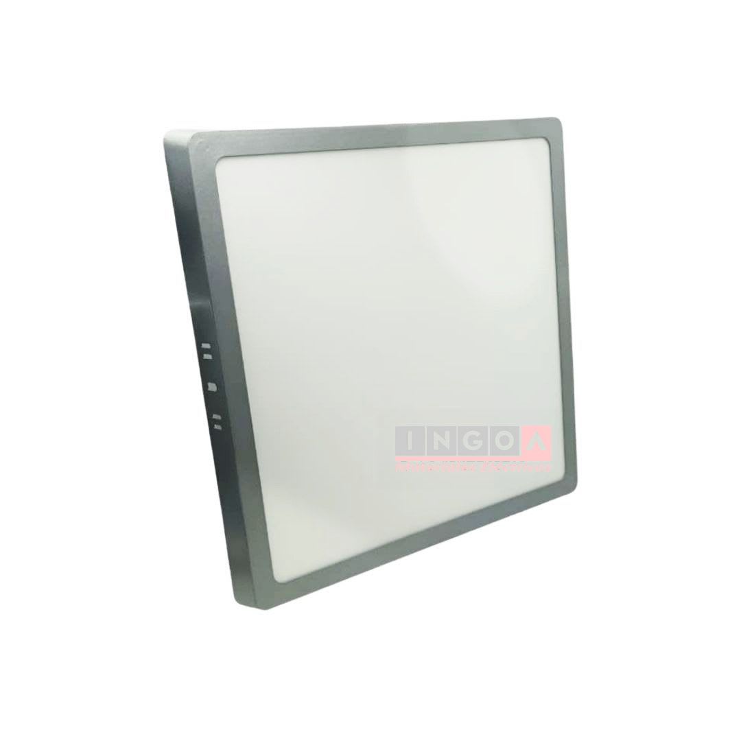 Plafon Sobrep. Cuadrado Borde Plata 24W, 285X285X24MM, 6500K, 2160LM - AVC2