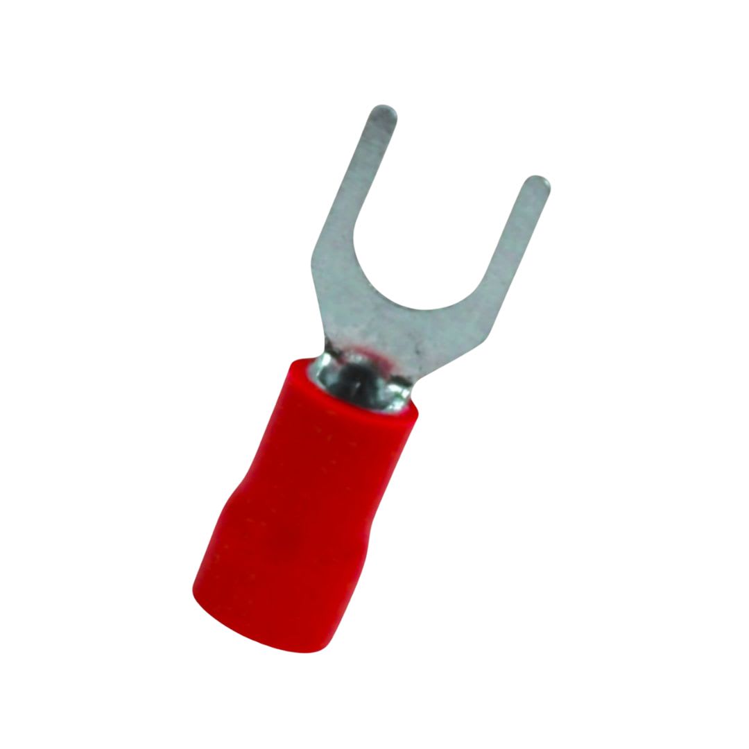 Terminal Horquilla 22-16 AWG Rojo M4 (100un) 0