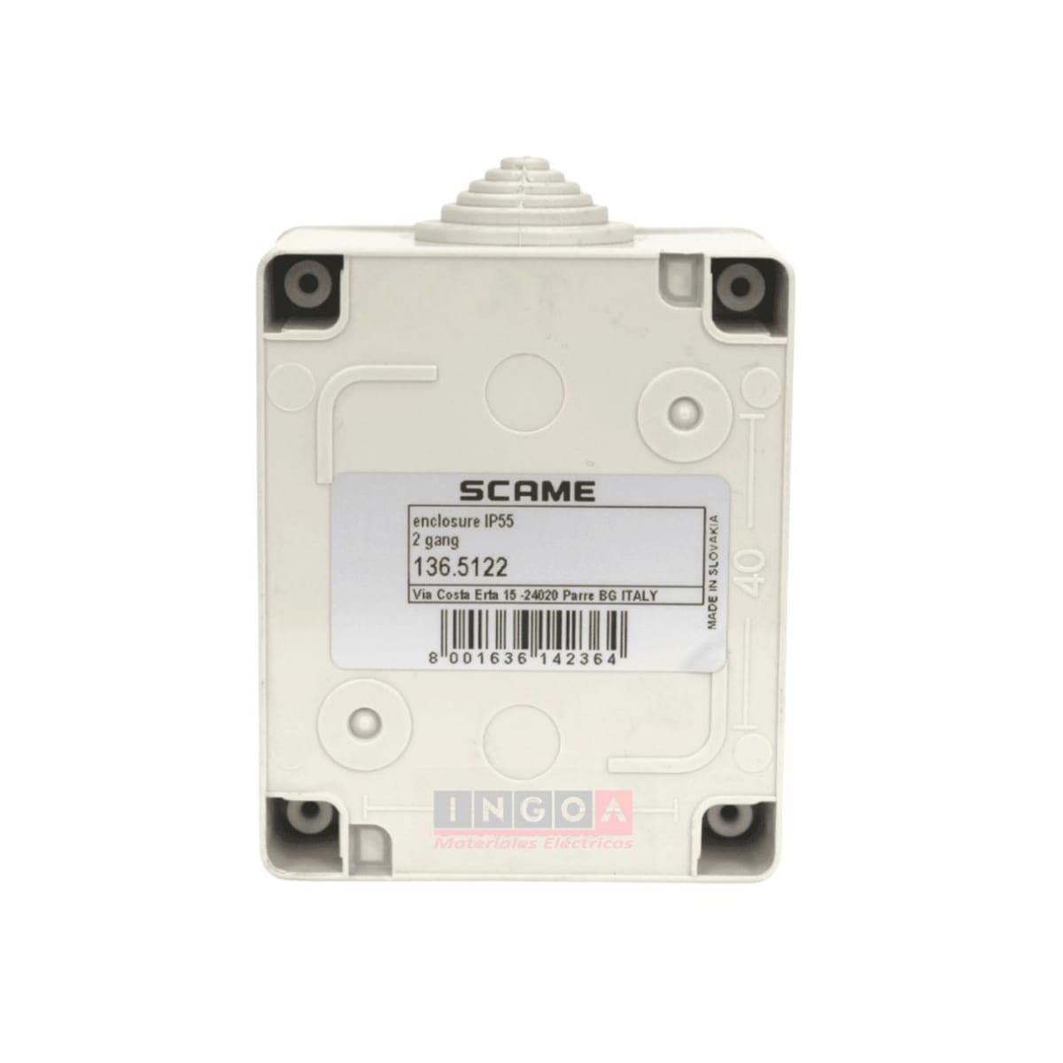 Casquete Caja Hidrobox Interperie 2 Mod. IP55 68x82x66mm - Scame3