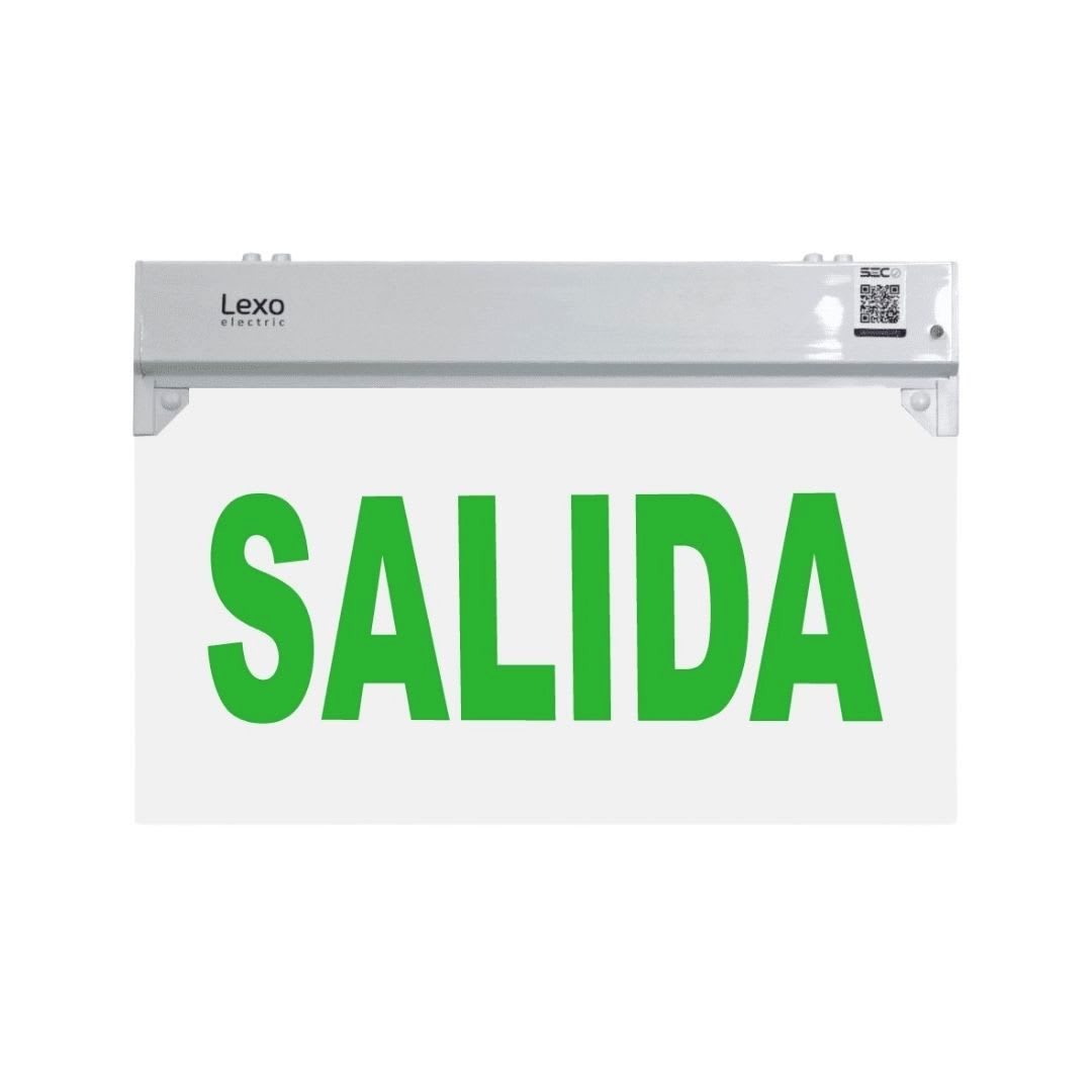 Señalética de Emergencia Led Salida Verde Lexo 0