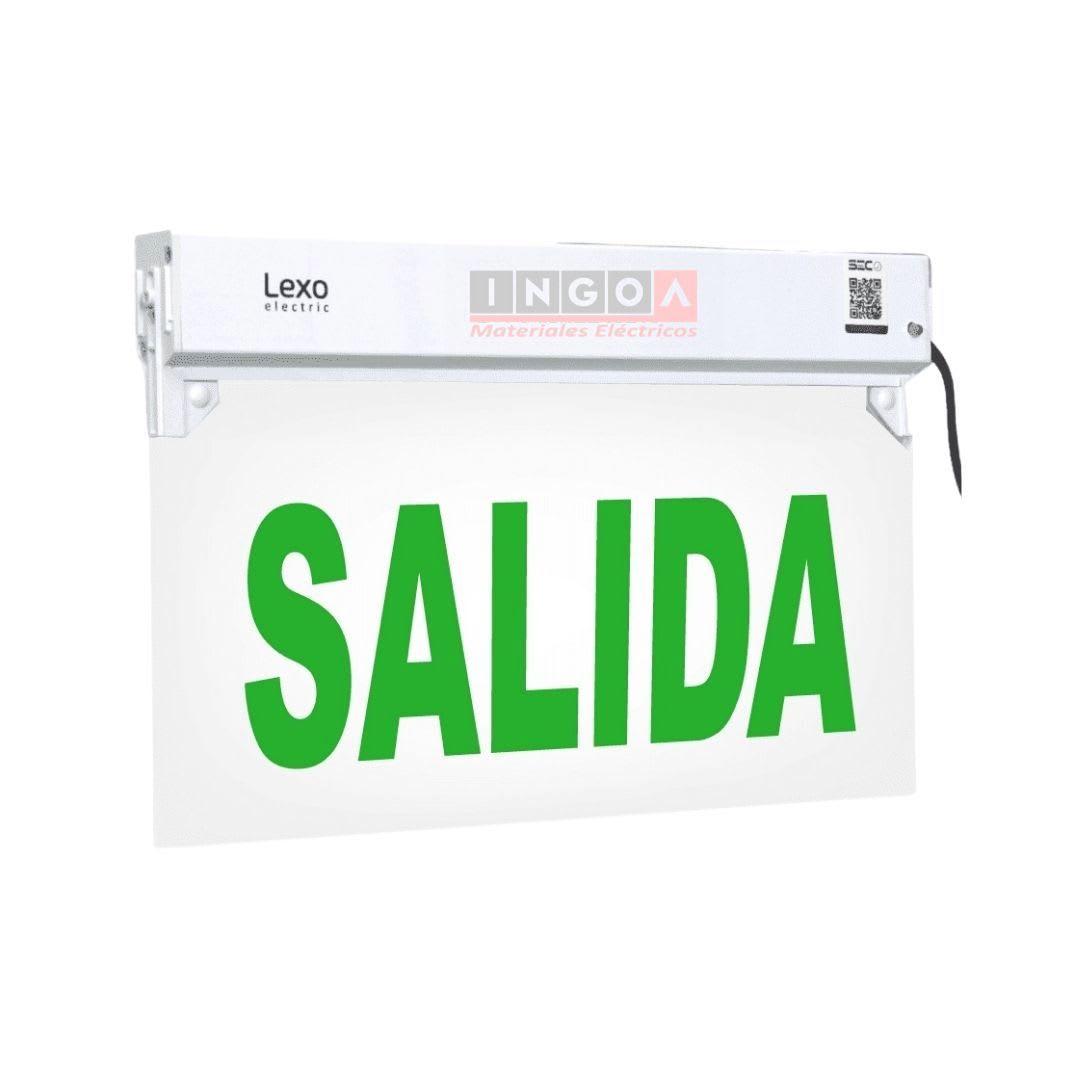 Señalética de Emergencia Led Salida Verde Lexo2