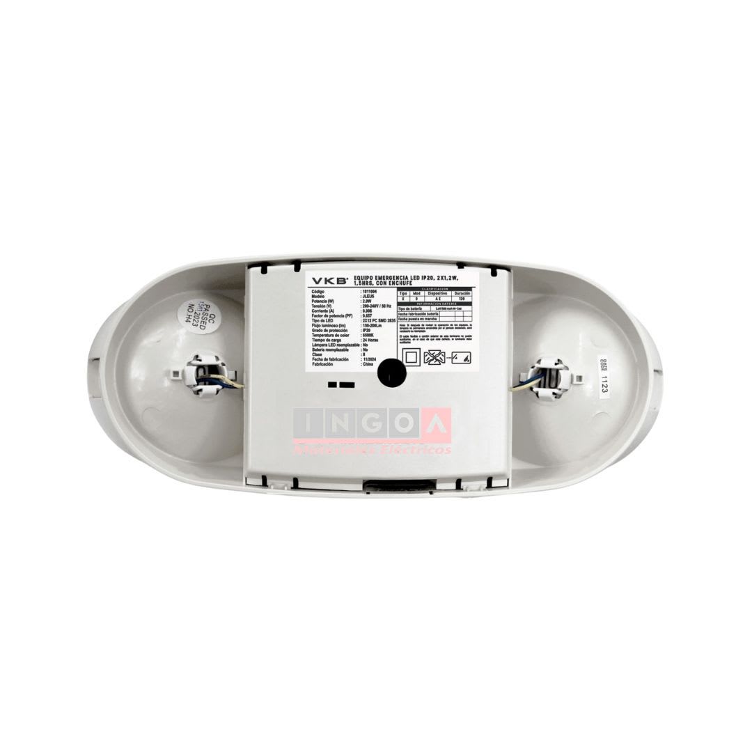 Lampara de Emergencia Led 2,4W 6500K Focos Redondos Lexo/VKB4