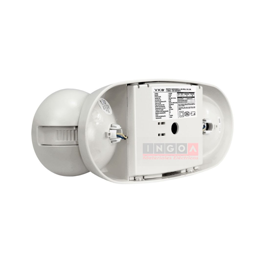 Lampara de Emergencia Led 2,4W 6500K Focos Redondos Lexo/VKB7