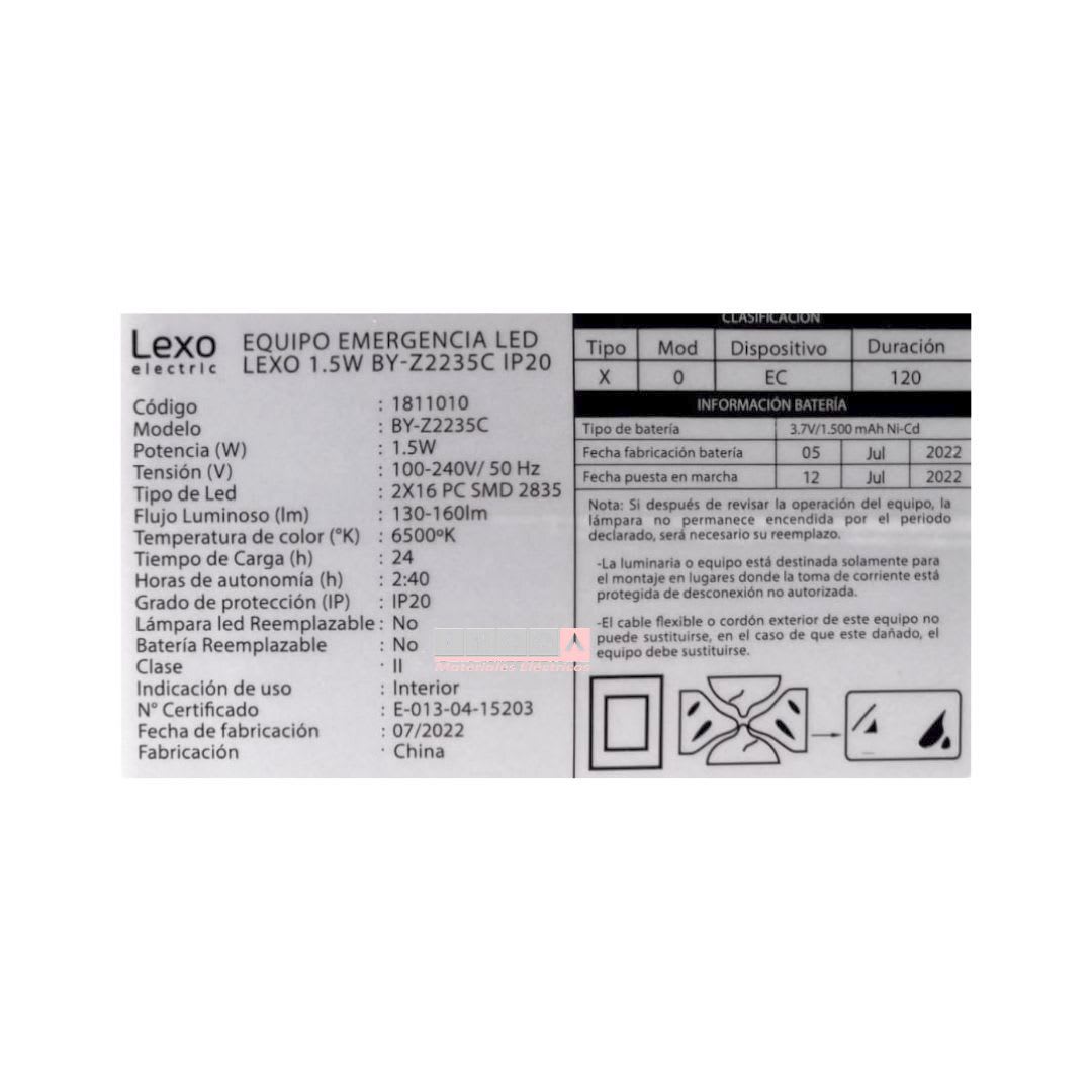 Lampara de Emergencia Led 6500K EEP Mickey Lexo7
