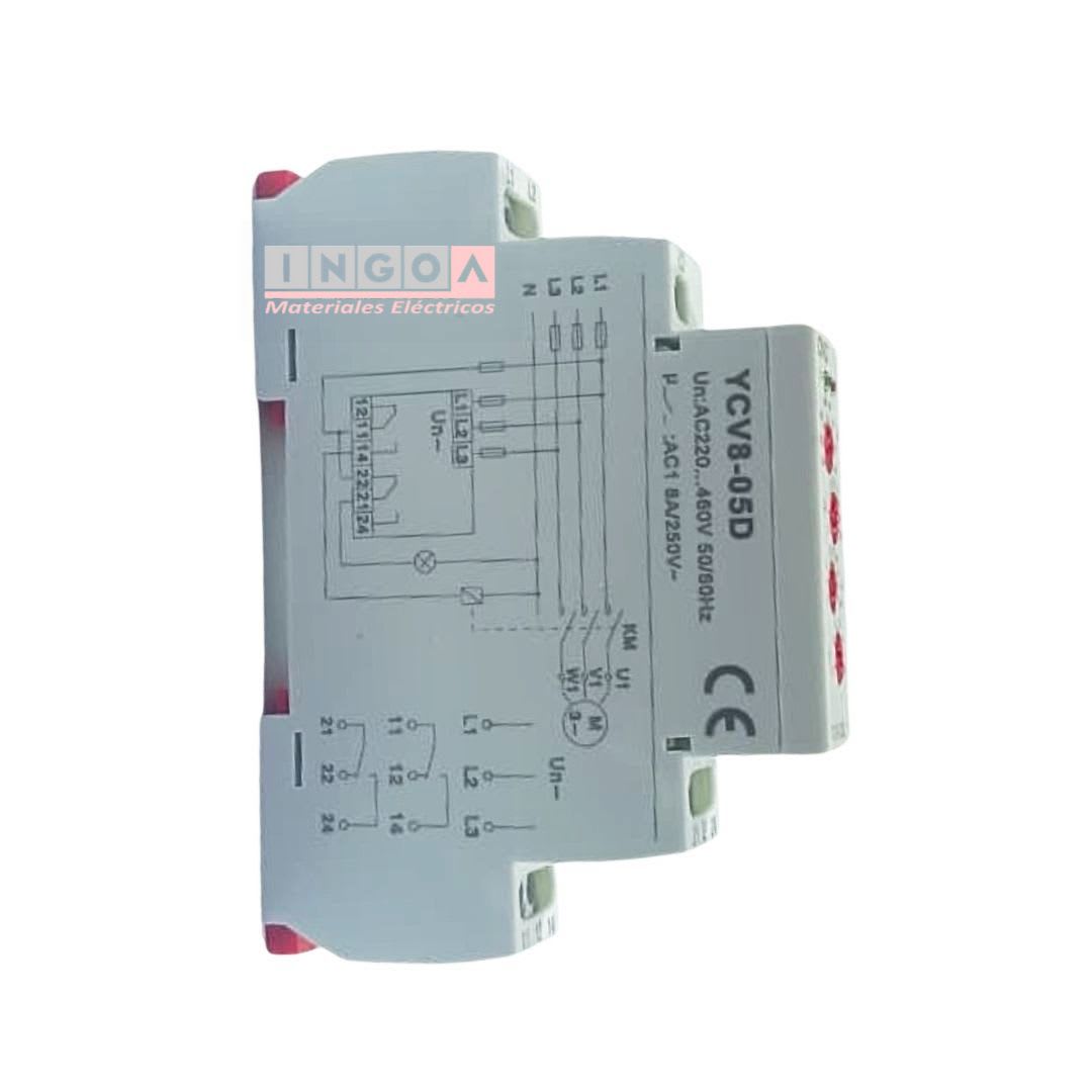 Rele de Asimetria Protector de Voltaje Trifasico 1Mod CNC3