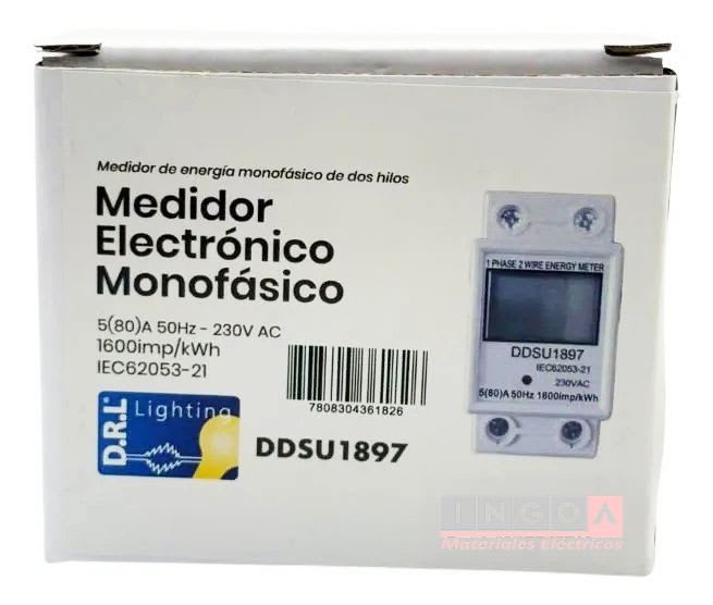 Medidor Remarcador Monofasico Electrónico 80A 220V DDSU1897 DRL - Vista 7