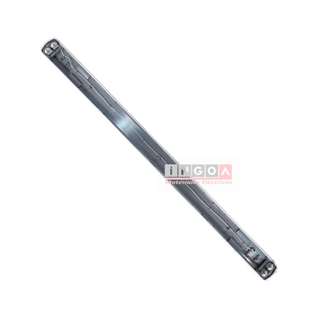 Canoa Estanco para Doble Tubo Led 2X20W 120cm IP65 Sin tubos - VKB2