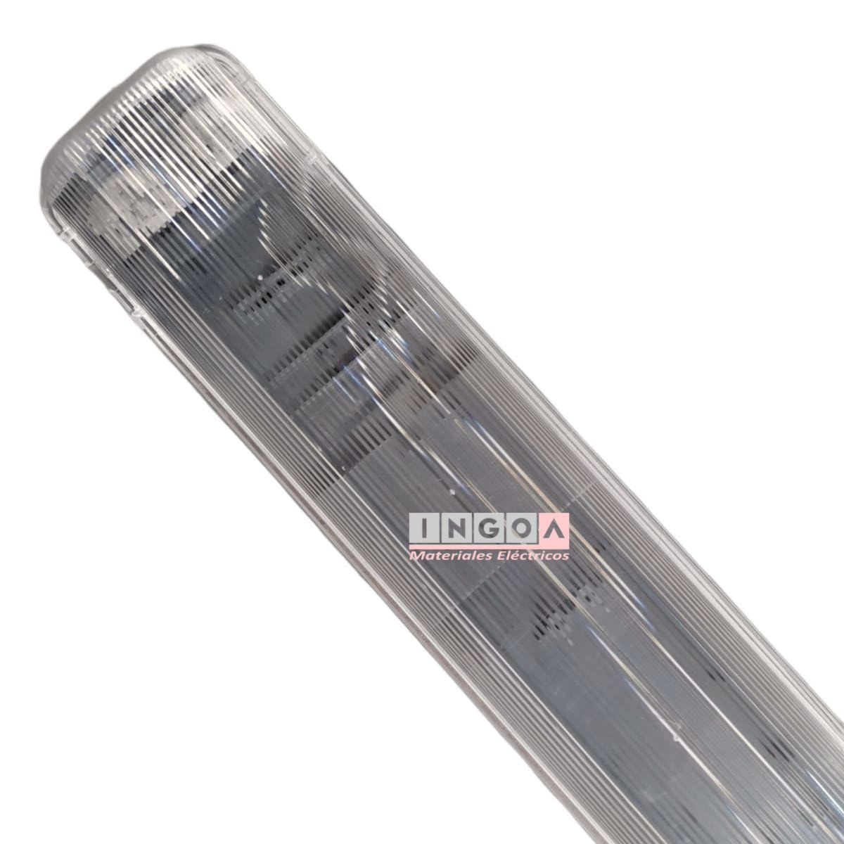 Canoa Estanco para Doble Tubo Led 2X20W 120cm IP65 Sin tubos - VKB3